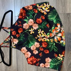 Floral open back tank